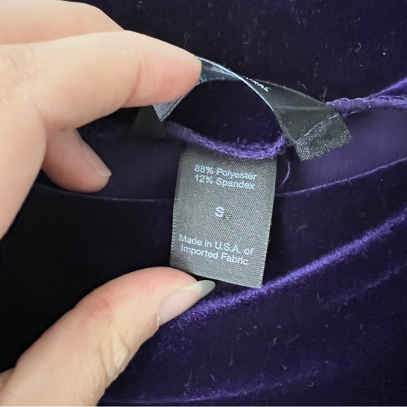 Gorgeous velvet velour Deep Purple Moda International Maxi Dress - Picture 5 of 6